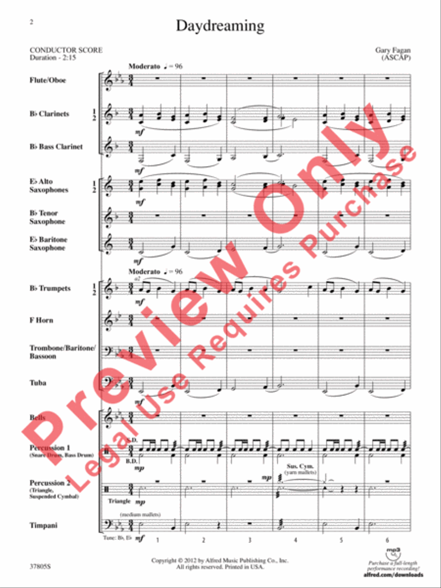 Daydreaming Concert Band scores gallery preview page 3
