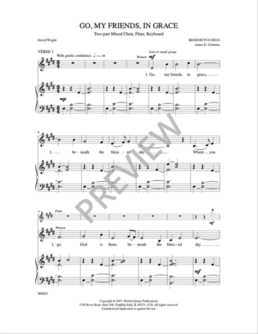 Go My Friends in Grace 4-Part scores gallery preview page 5