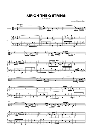 Johann Sebastian Bach - Air on the G String (for Viola and Piano)