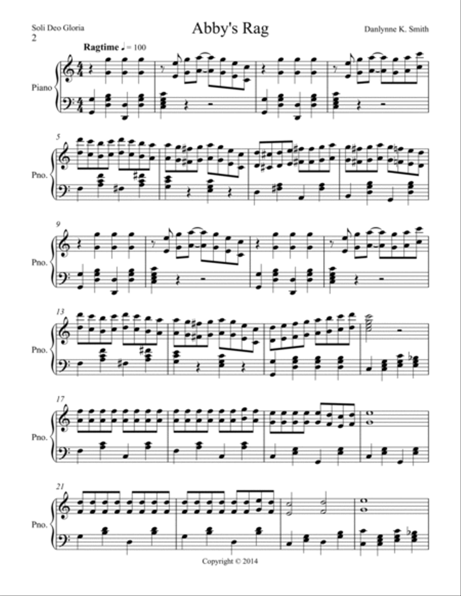 Abby's Rag Piano Solo scores gallery preview page 2