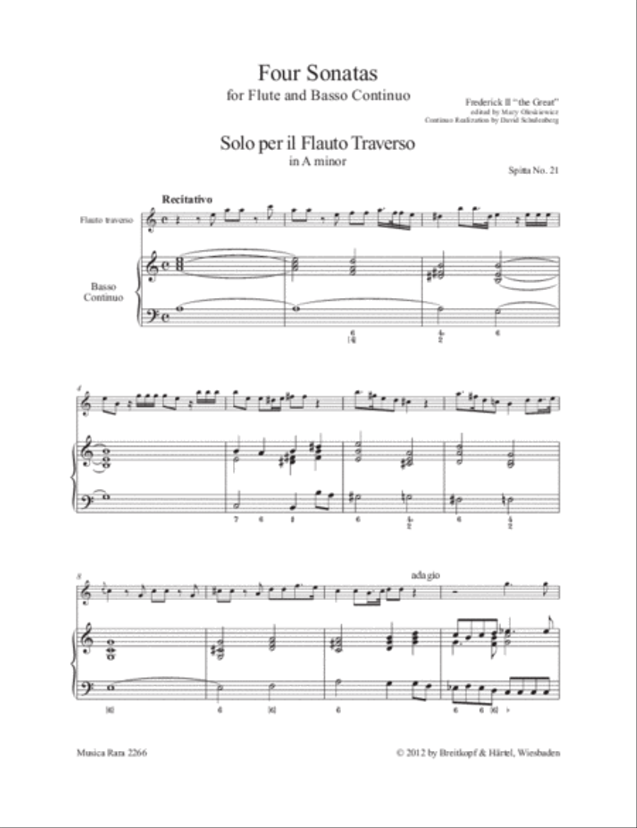 4 Sonatas Flute Solo scores gallery preview page 2
