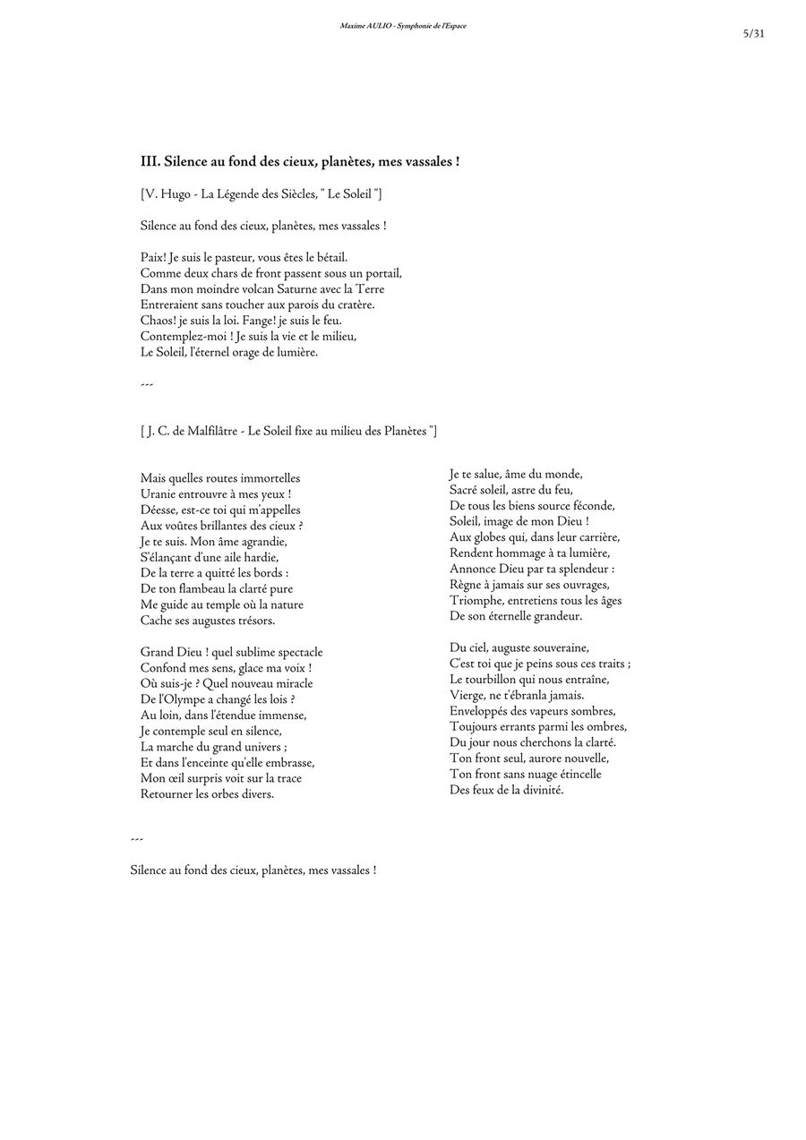 Symphonie de l Espace (Symphony of Space) - SCORE (complete symphony) Choir scores gallery preview page 5