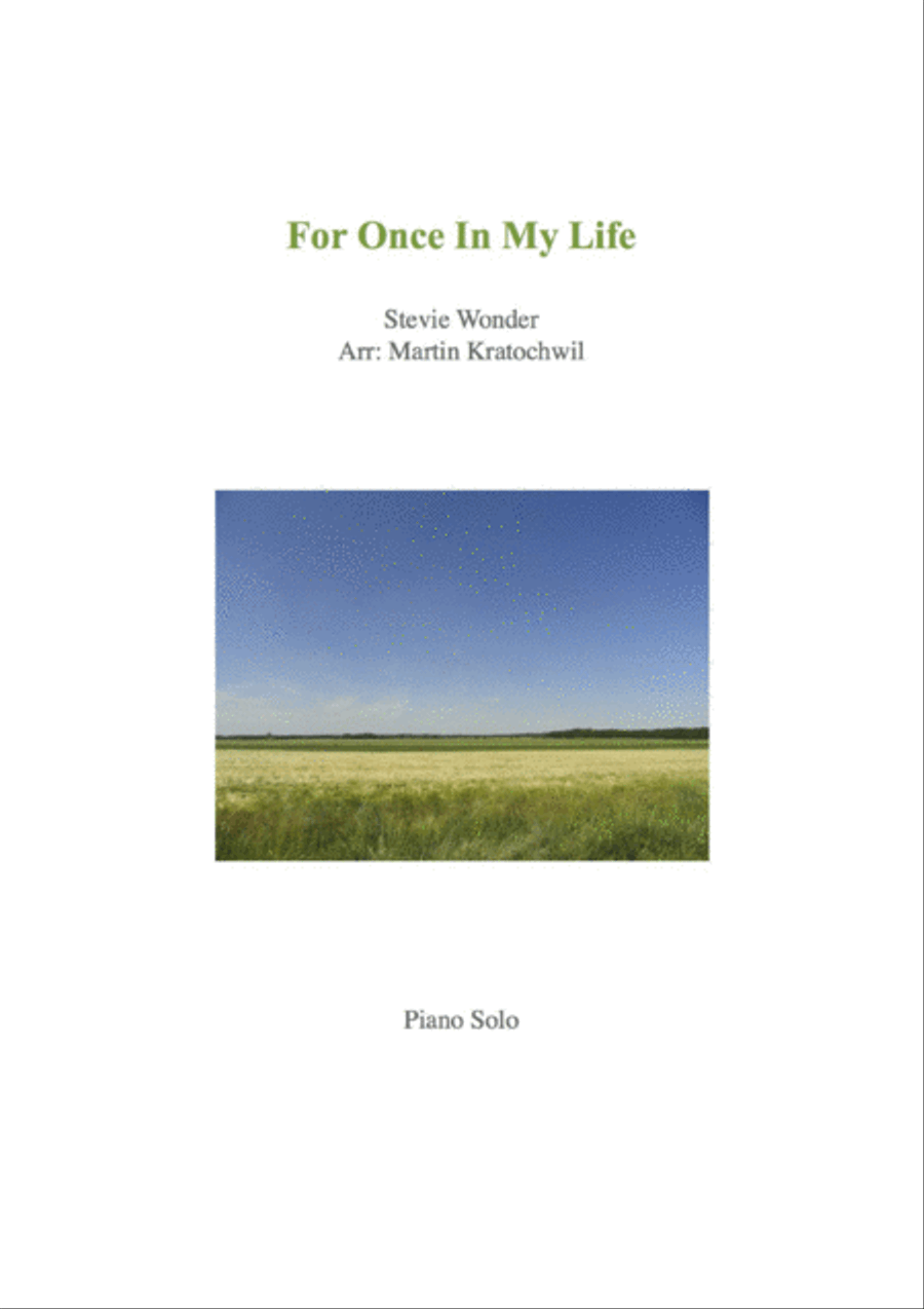For Once In My Life Piano Solo scores gallery preview page 1
