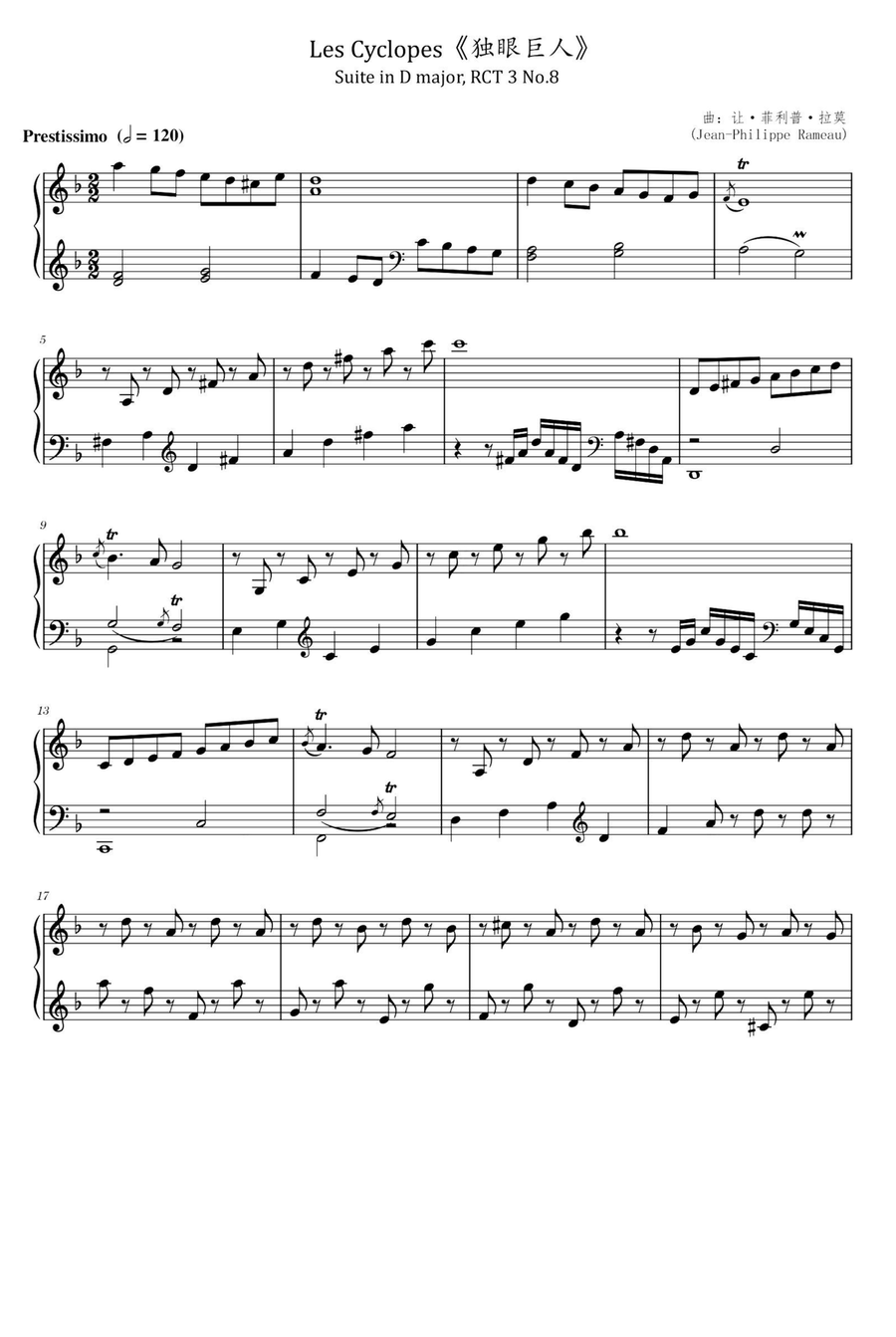 Jean-Philippe Rameau Sheet Music & Digital Downloads | Sheet