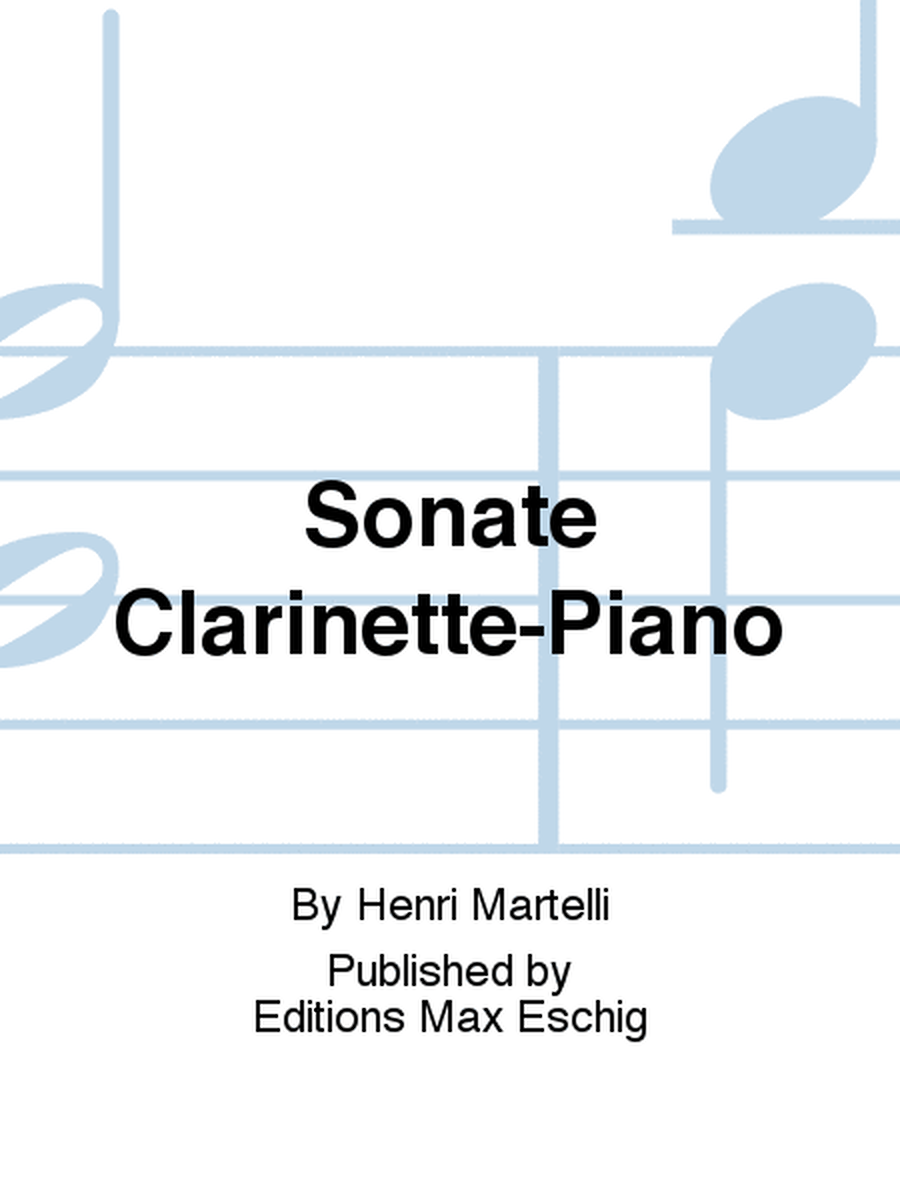 Sonate Clarinette-Piano