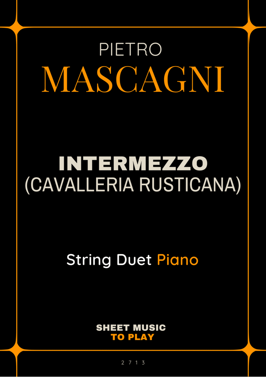 Intermezzo from Cavalleria Rusticana - Piano Trio (Full Score and Parts) image number null