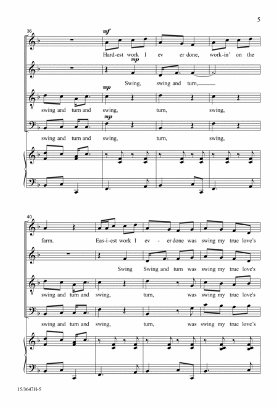 Swing and Turn, Jubilee 4-Part scores gallery preview page 5