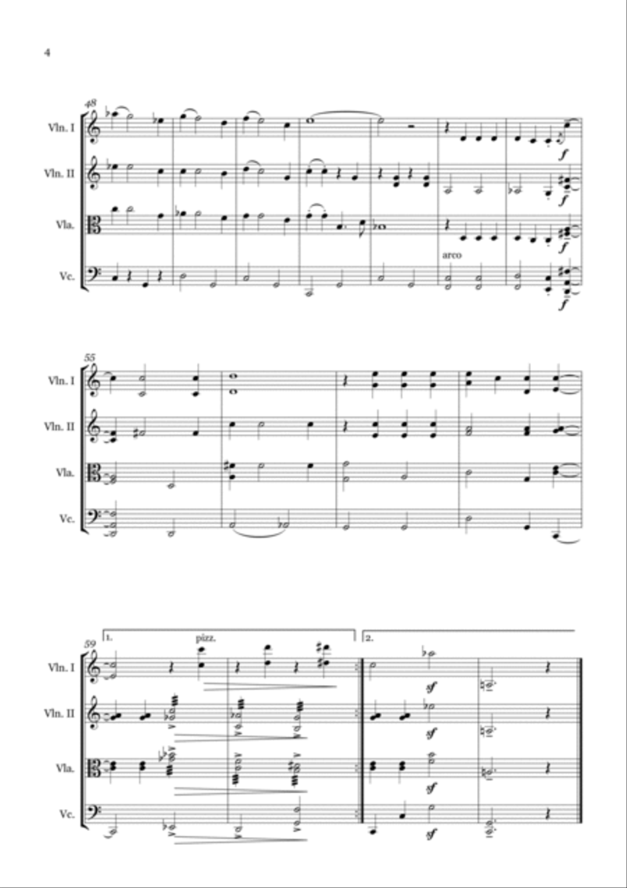 Let''s Face The Music And Dance String Quartet scores gallery preview page 4
