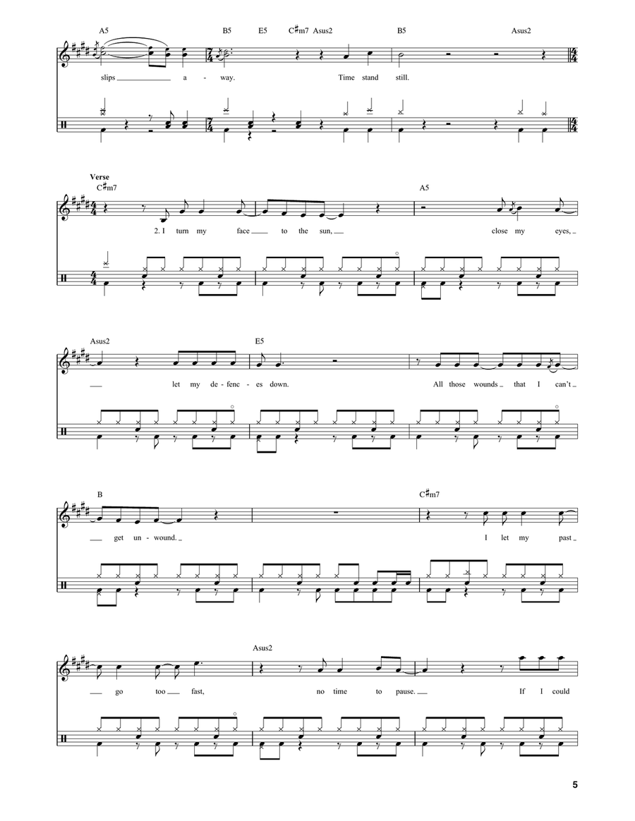Time Stand Still Time Stand Still Drum Set scores gallery preview page 5