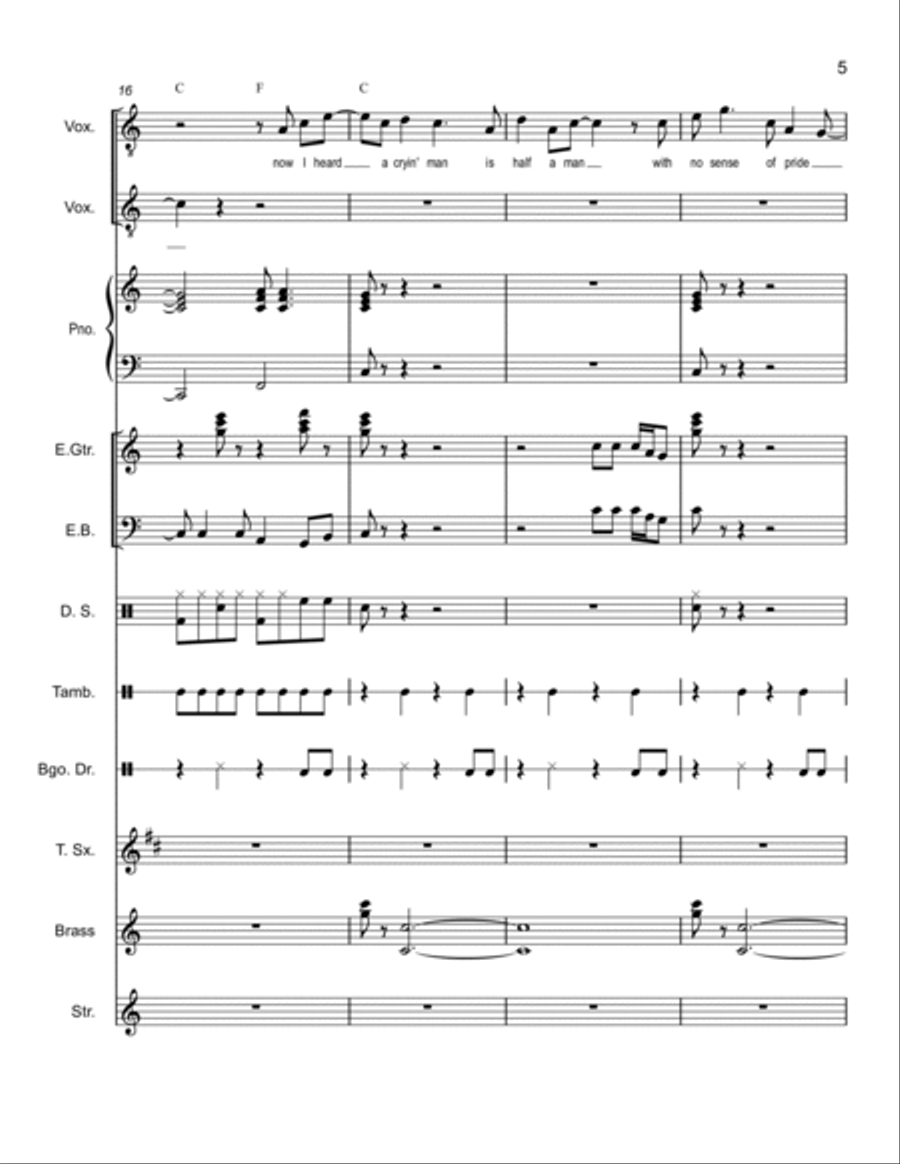 Ain't Too Proud To Beg Choir scores gallery preview page 5