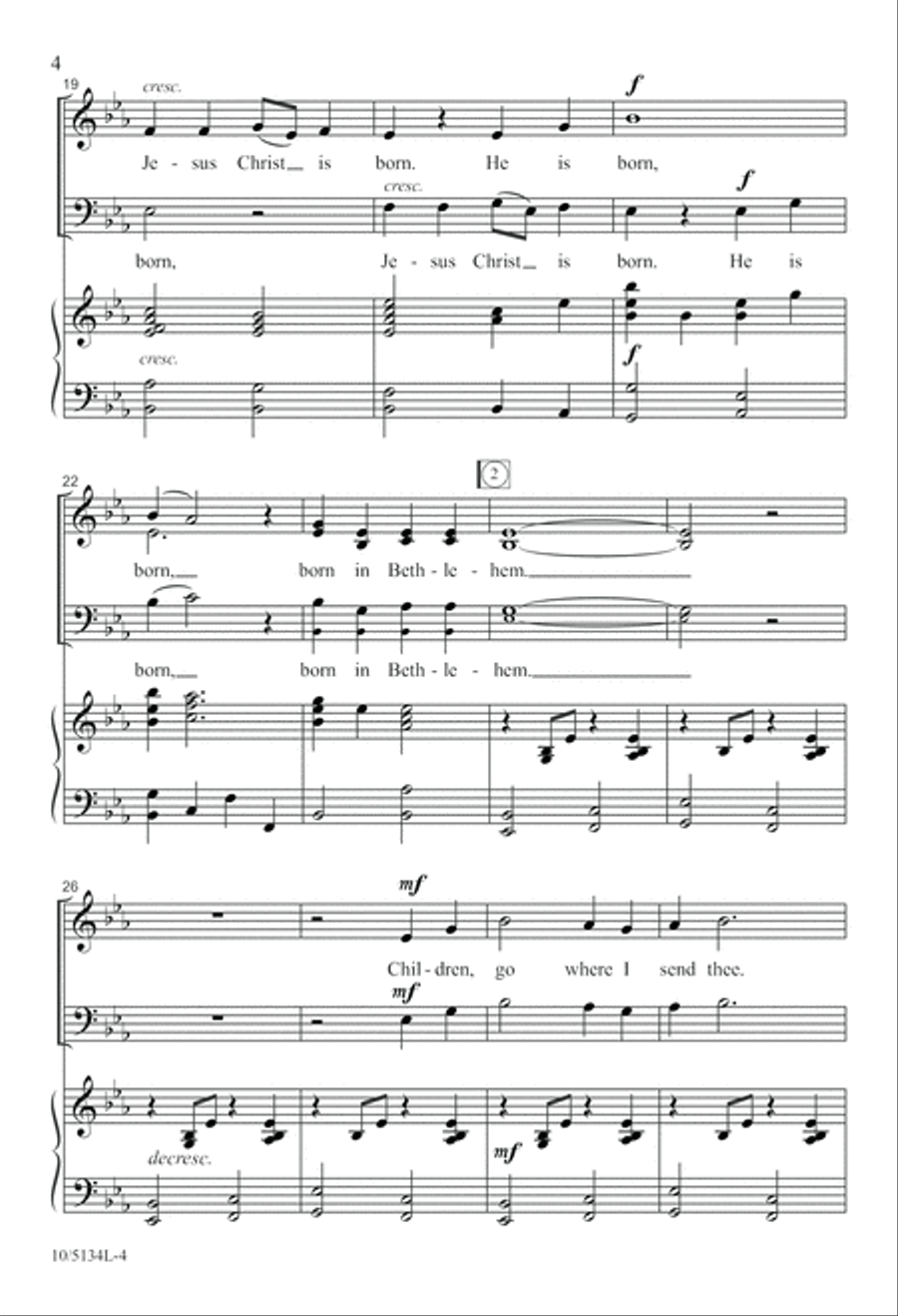 Go Tell It Where I Send Thee 3-Part scores gallery preview page 4