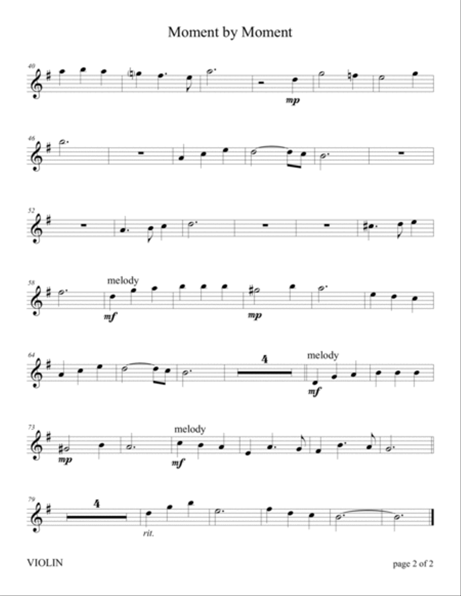 Moment By Moment (for Violin and Cello Duet with Piano Accompaniment) Piano Trio scores gallery preview page 4