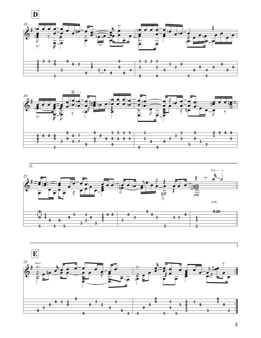 Killing Me Softly With His Song (arr. David Jaggs) Acoustic Guitar scores gallery preview page 3