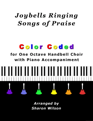 Book cover for Joybells Ringing Songs of Praise (Collection of 10 Hymns for One Octave Handbell Choir with Piano)