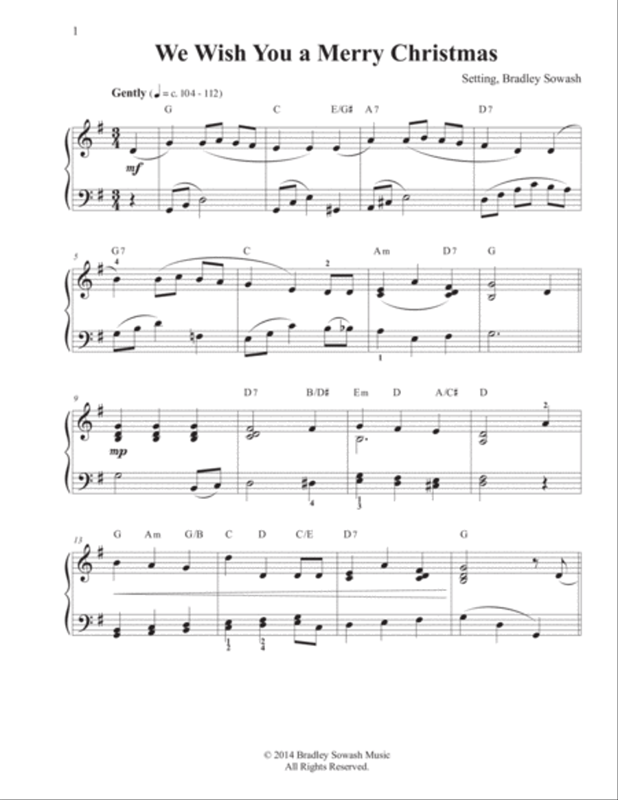 We Wish You a Merry Christmas - Solo Piano Piano Solo scores gallery preview page 2