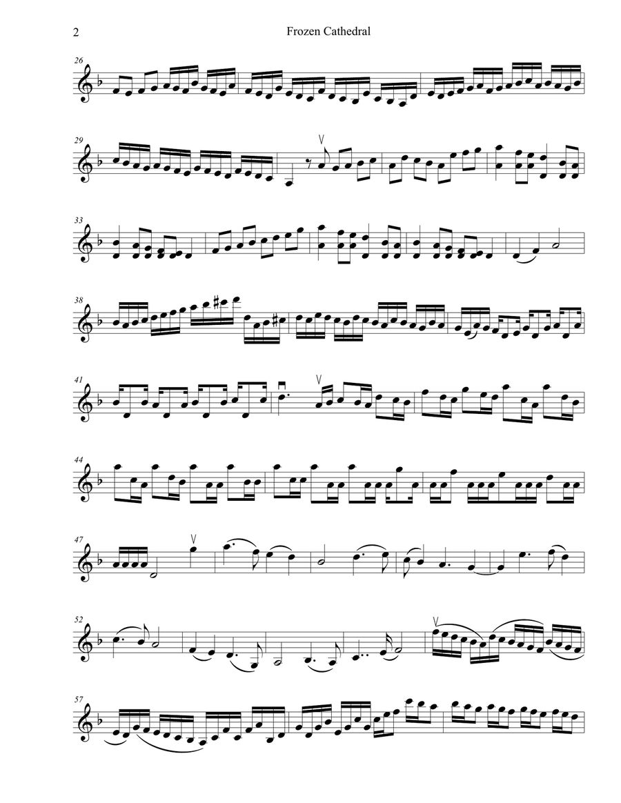 Frozen Cathedral Violin Solo scores gallery preview page 2