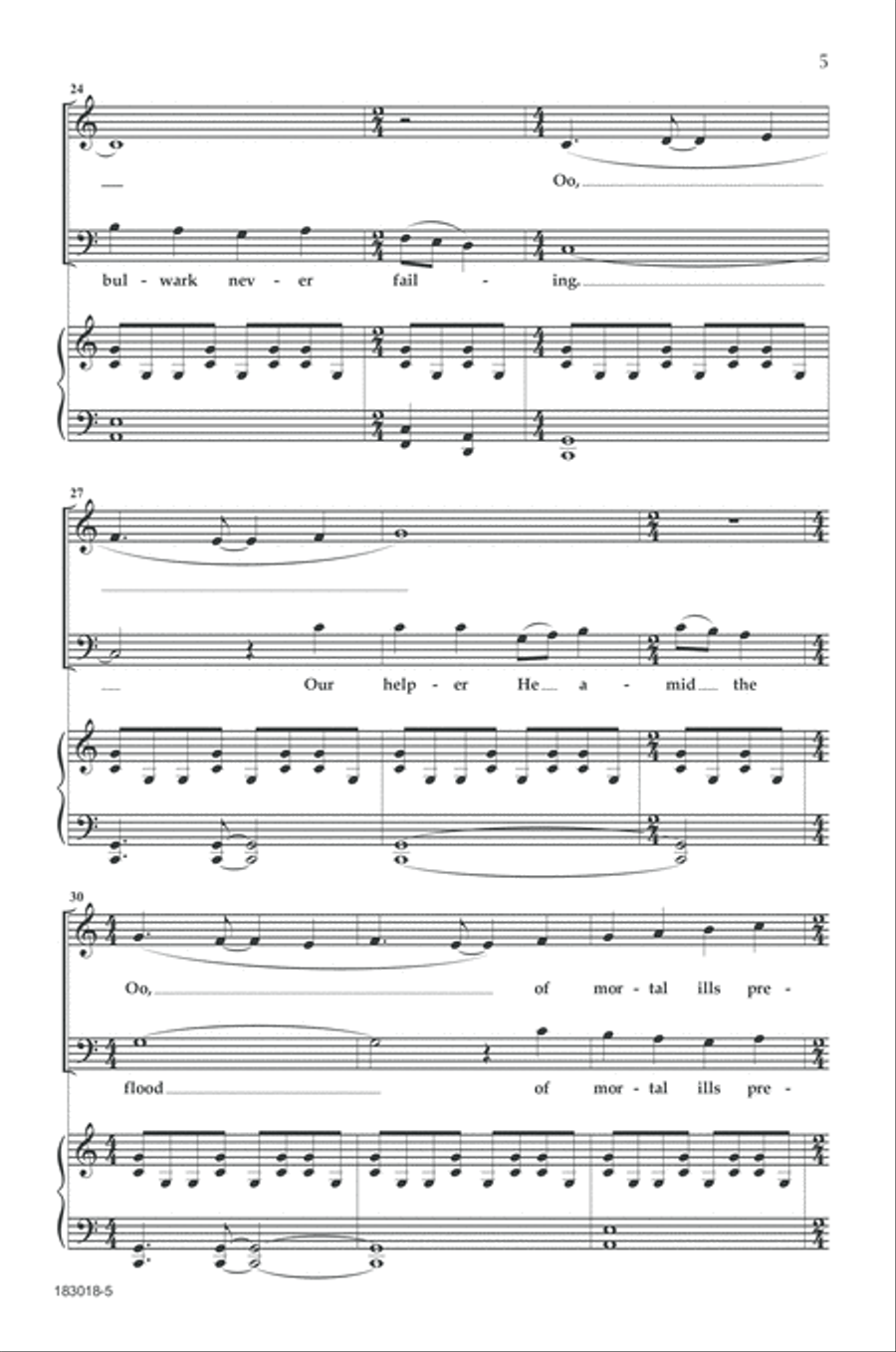 A Mighty Fortress 4-Part scores gallery preview page 4