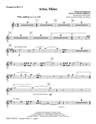 Arise, Shine (arr. Tom Fettke) - Trumpet 2 & 3