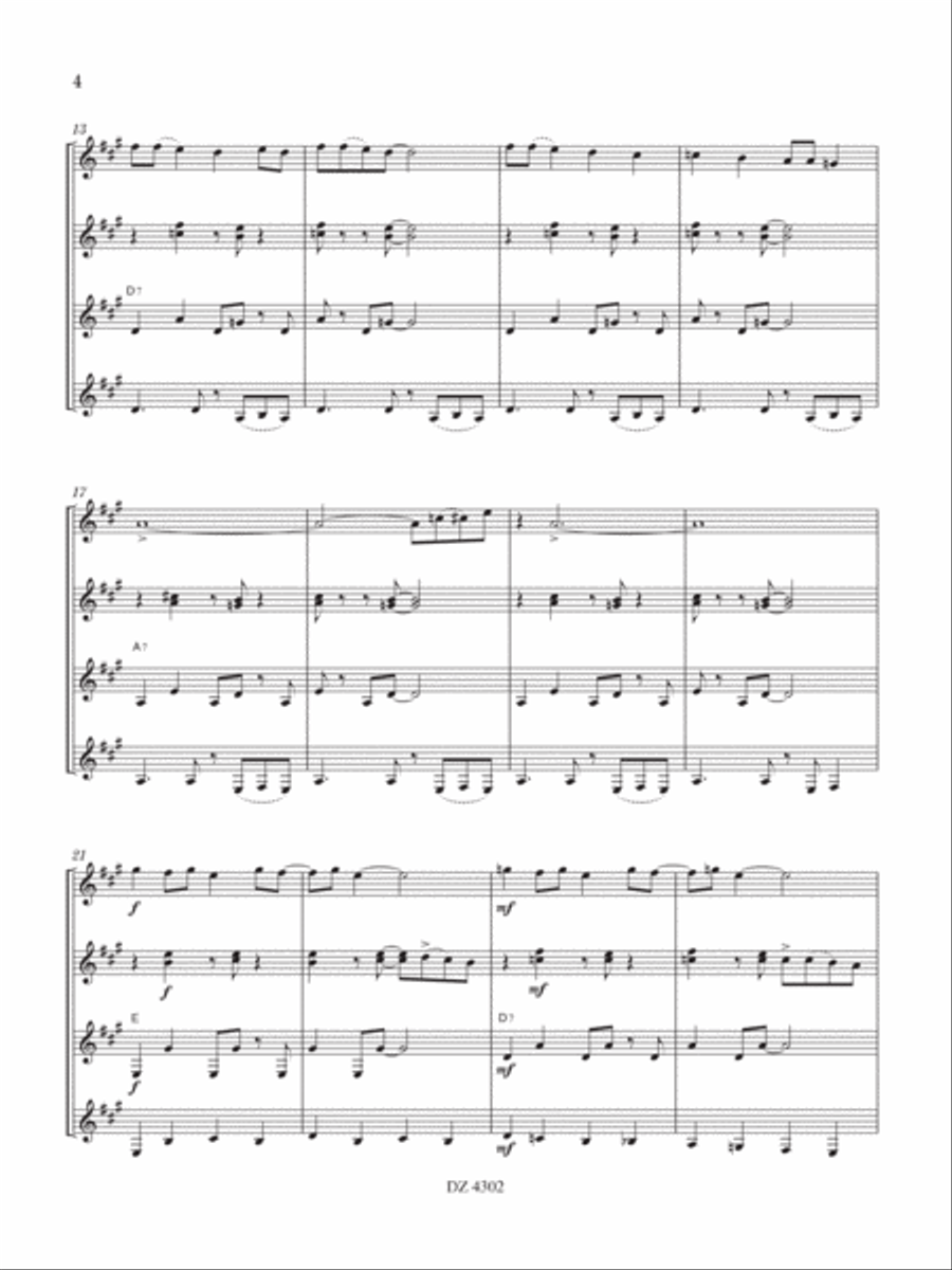 Beach Café Guitar Ensemble scores gallery preview page 4