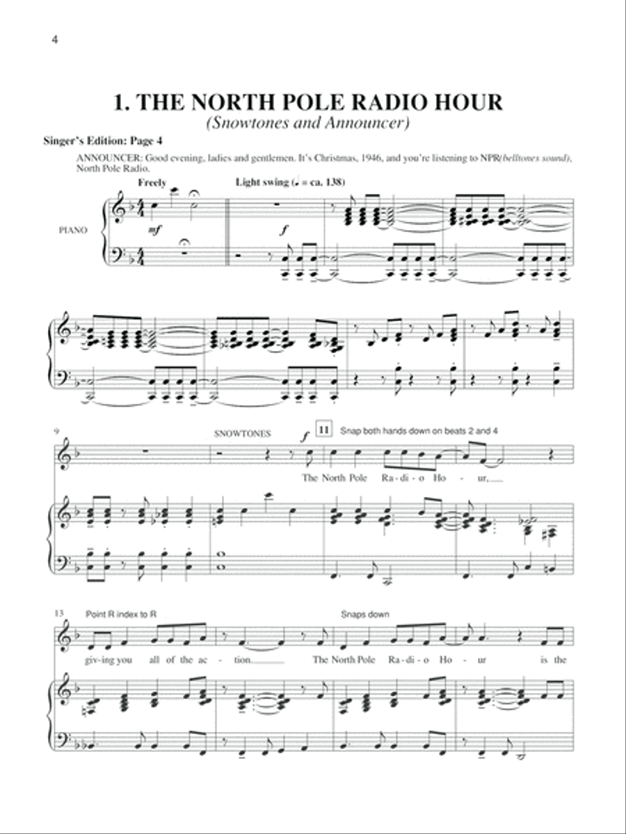 The North Pole Radio Hour Unison Choir scores gallery preview page 3