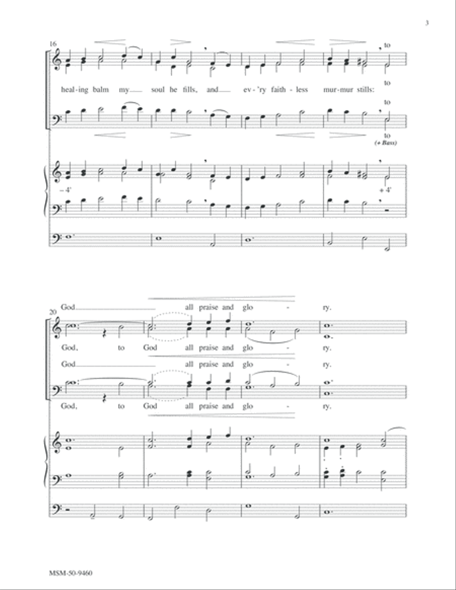 Sing Praise to God Who Reigns Above 4-Part scores gallery preview page 4