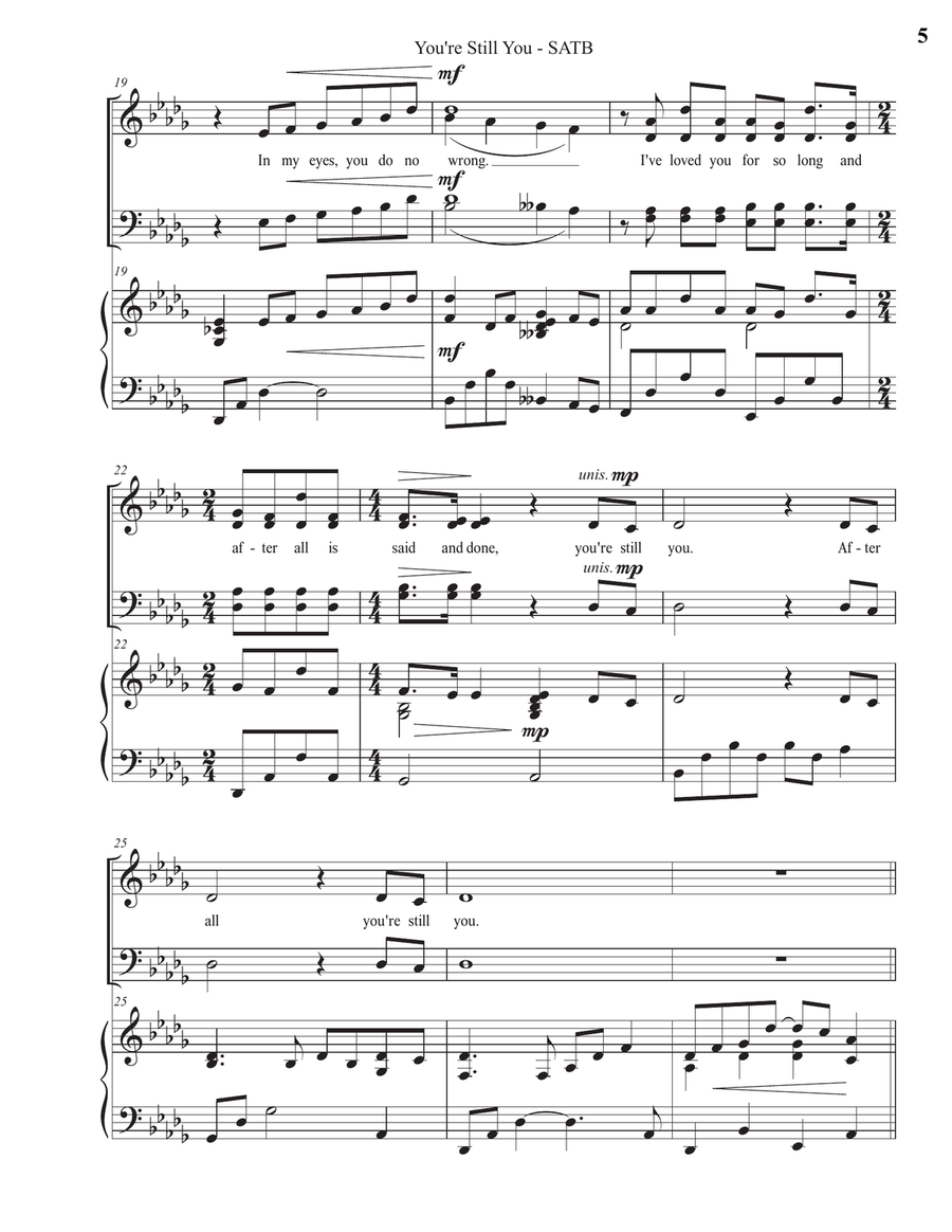 You're Still You You're Still You 4-Part scores gallery preview page 5