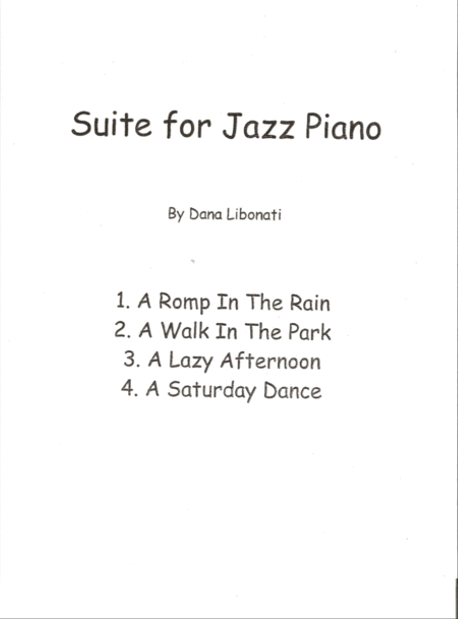 Suite for Jazz Piano - A Lazy Afternoon Piano Solo scores gallery preview page 1