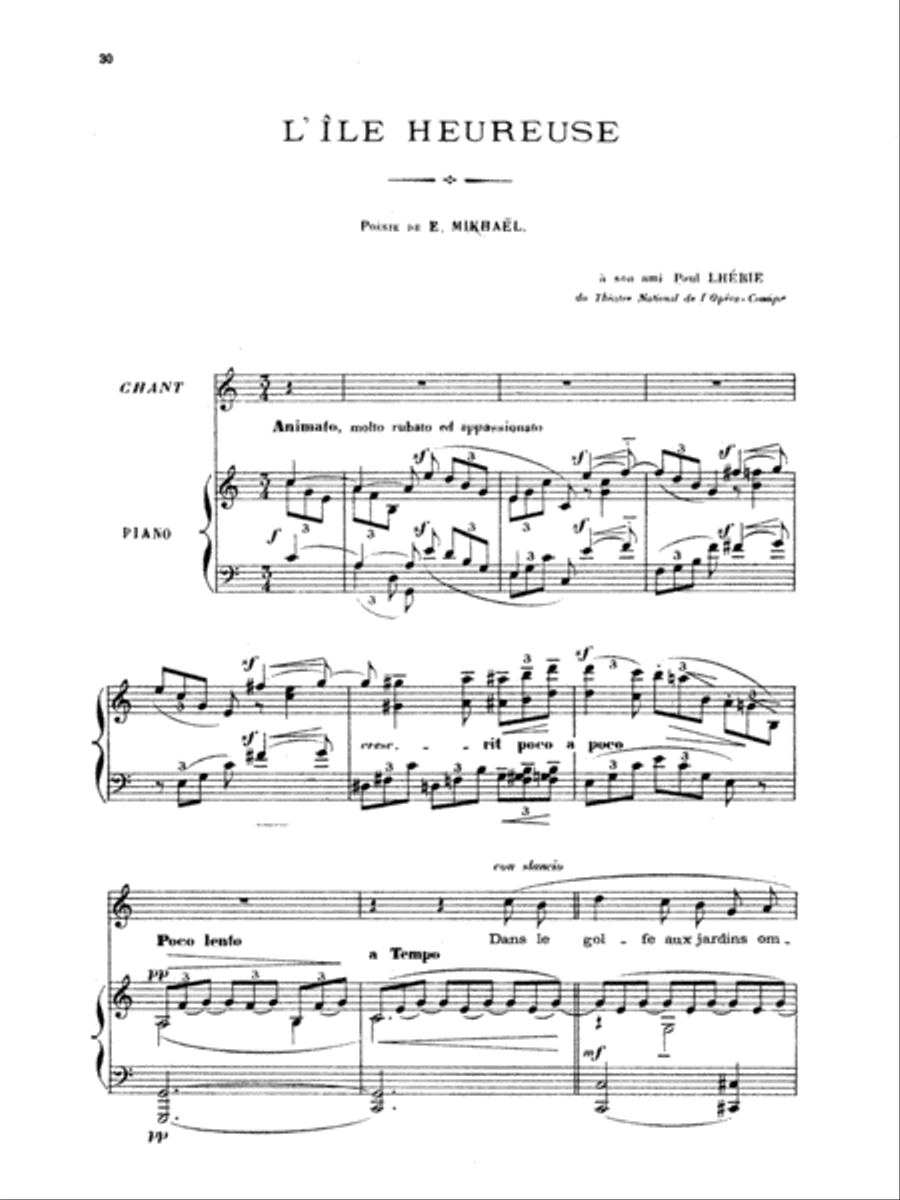 Chabrier: Recueil de Melodies Voice scores gallery preview page 1