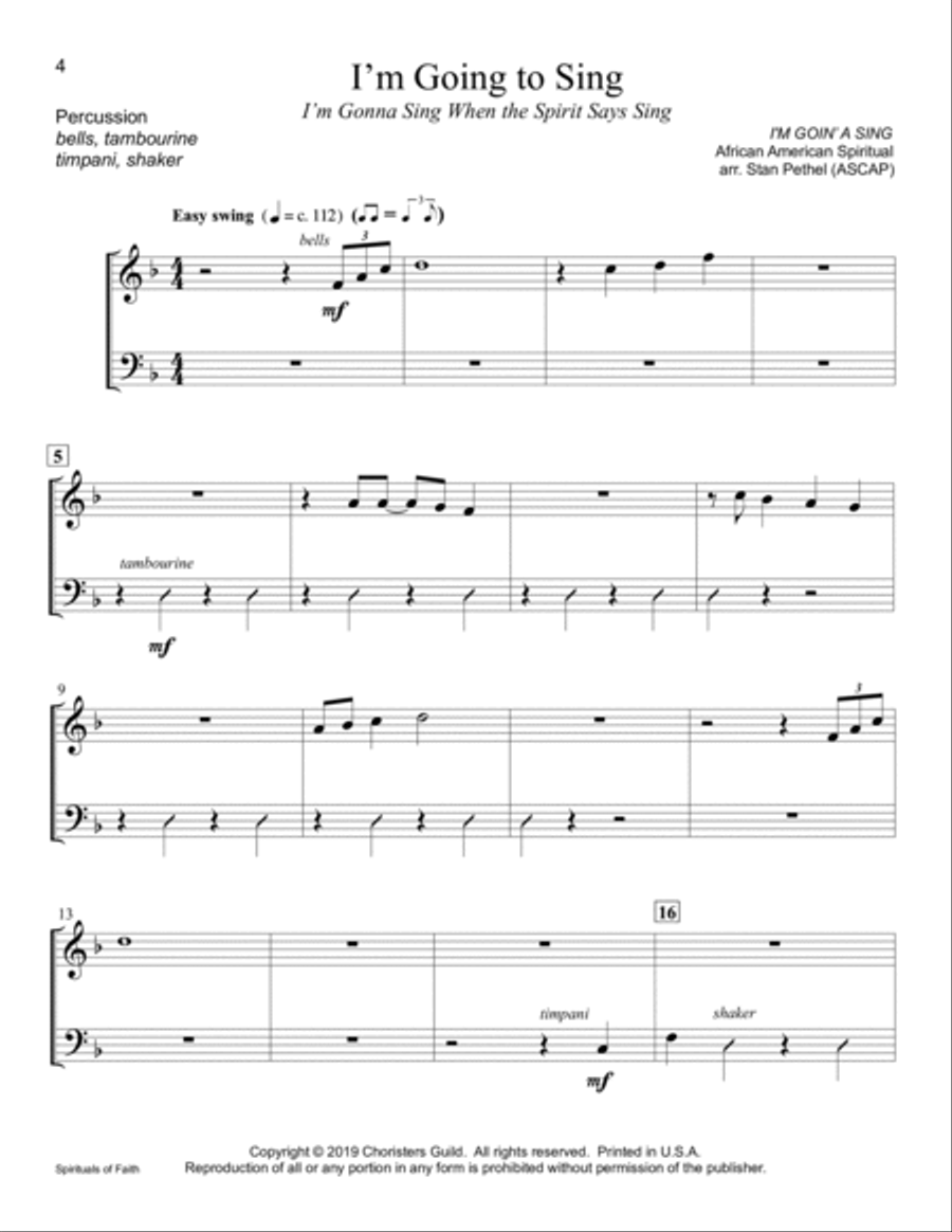 Spirituals of Faith - Percussion Percussion scores gallery preview page 4