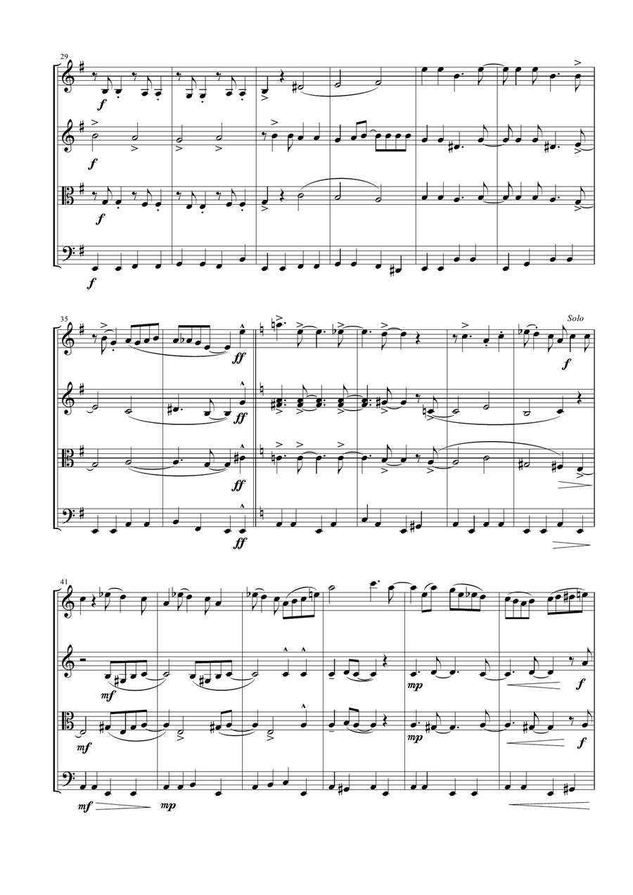 Sing, Sing, Sing String Quartet scores gallery preview page 3