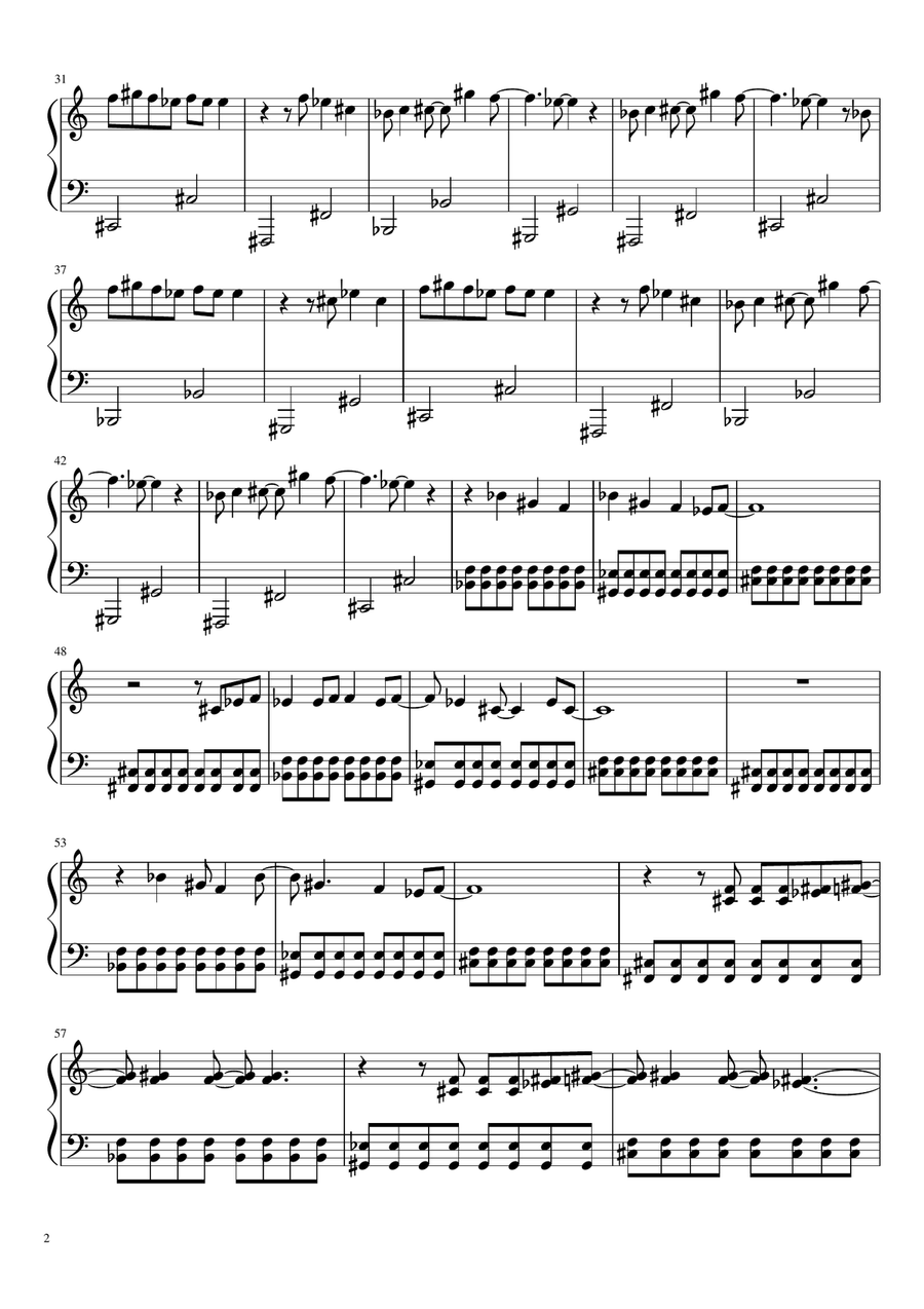 Stitches Piano Solo scores gallery preview page 2
