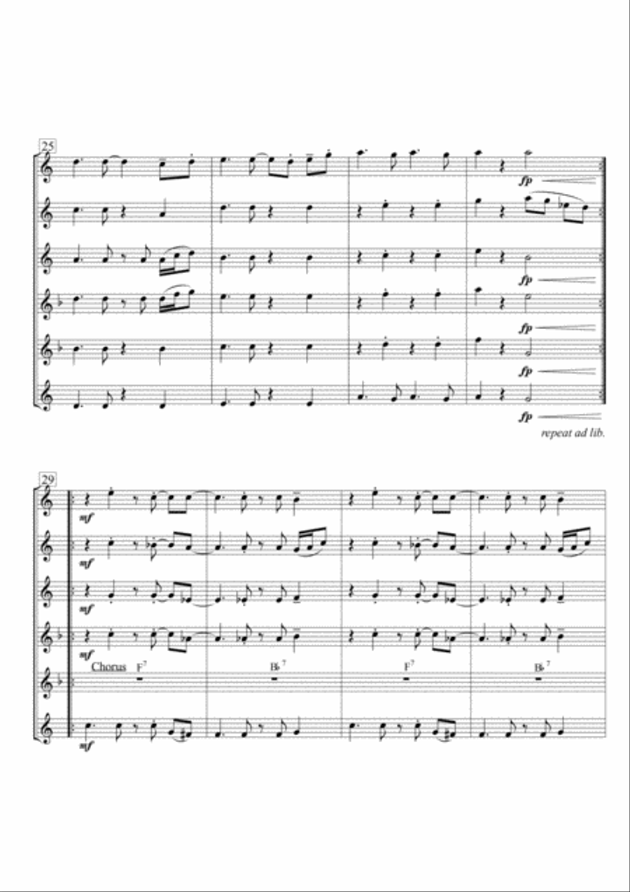 Mercy, Mercy, Mercy Mercy, Mercy, Mercy Saxophone Quintet scores gallery preview page 5