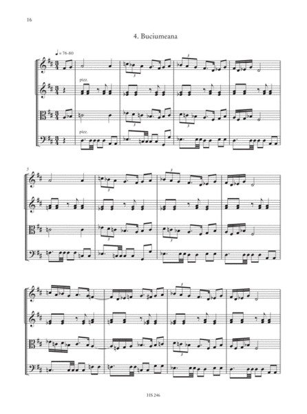 Romanian Suite for String Quartet