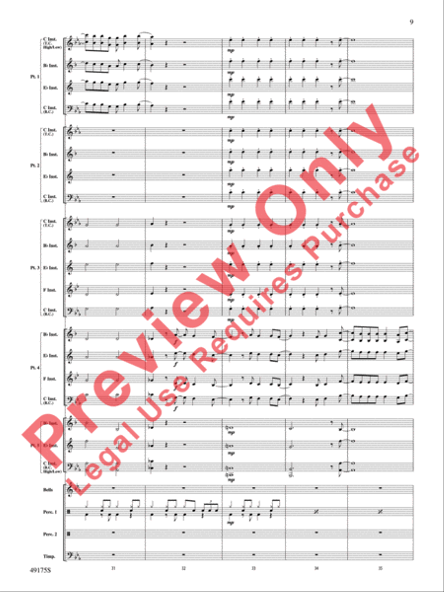 You'll Be Back Concert Band scores gallery preview page 10