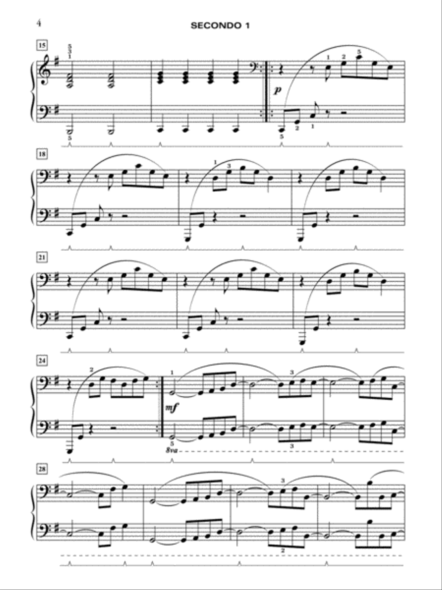 Don't Stop Believin': by Journey - Piano Quartet (2 Pianos, 8 Hands) Cello scores gallery preview page 3