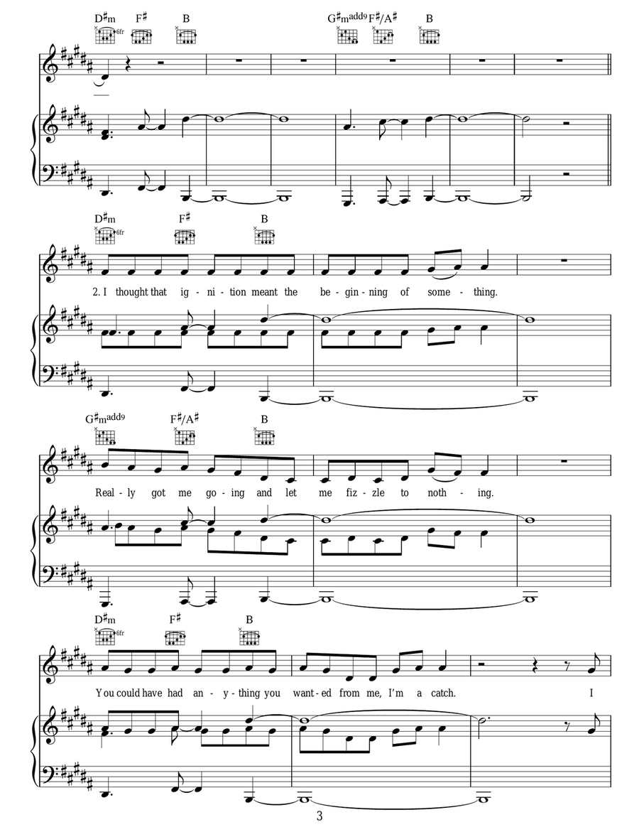 Fade Acoustic Guitar scores gallery preview page 3