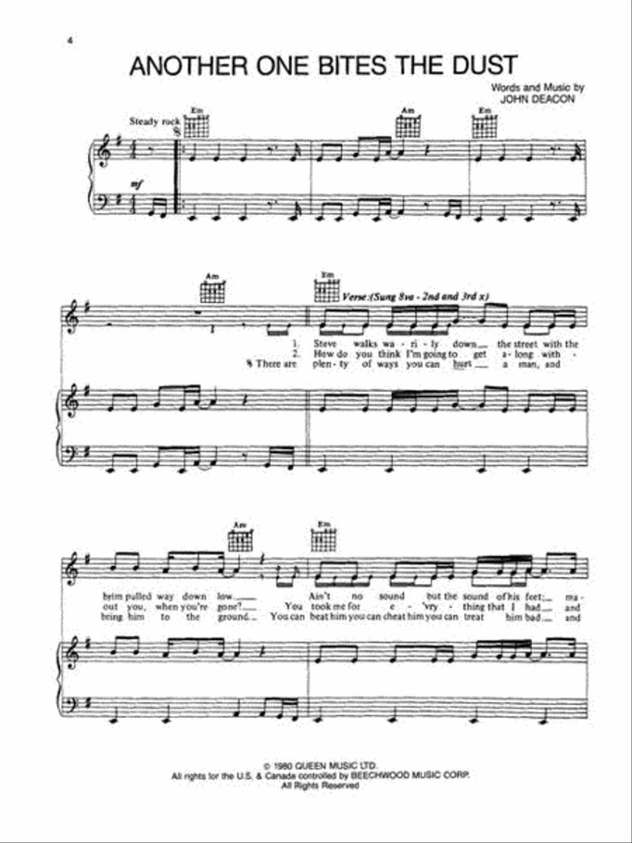 The Best of Queen The Best of Queen Piano, Vocal, Guitar scores gallery preview page 5