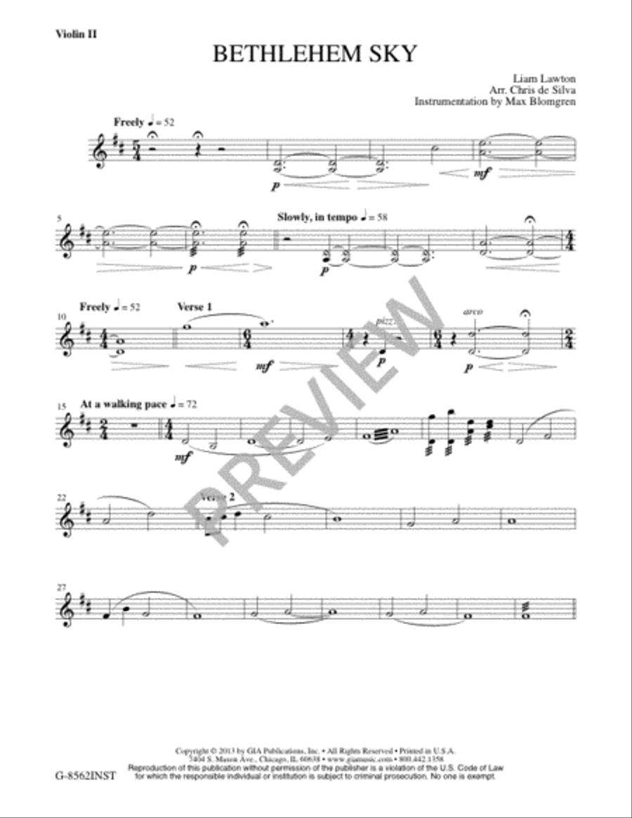 Bethlehem Sky - Instrument edition Flute scores gallery preview page 7