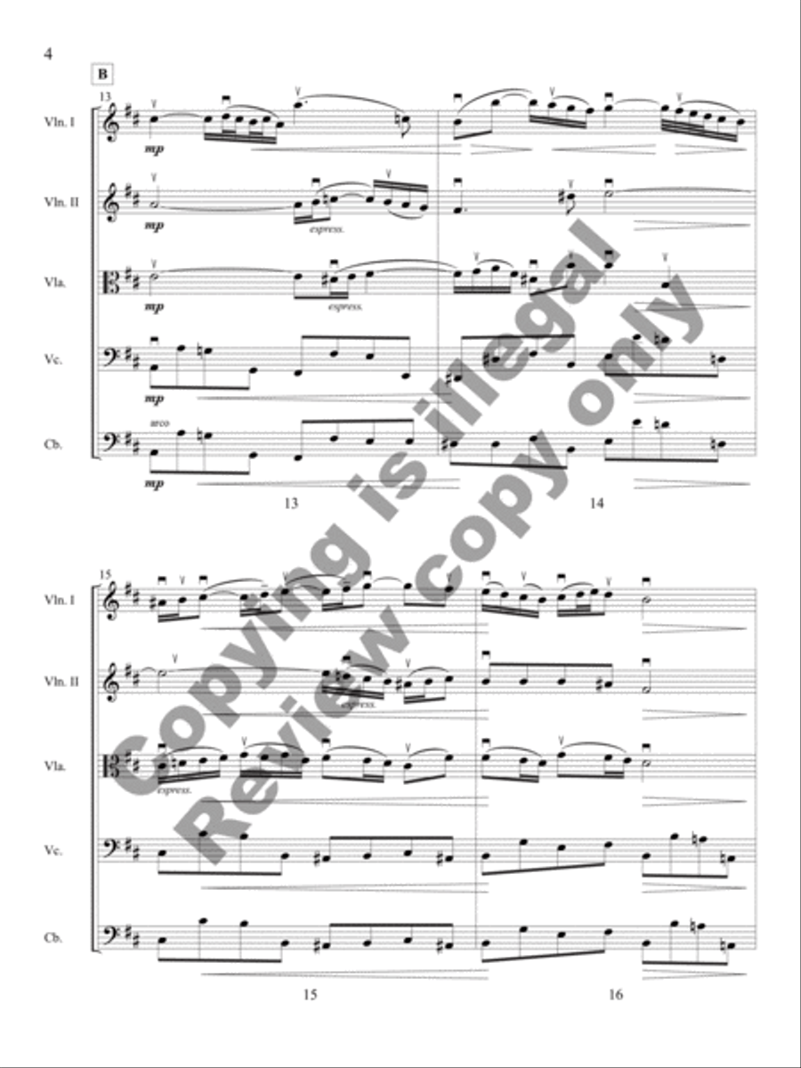 Air in D Major: from Orchestral Suite No. 3, BWV 1068 String Orchestra scores gallery preview page 6