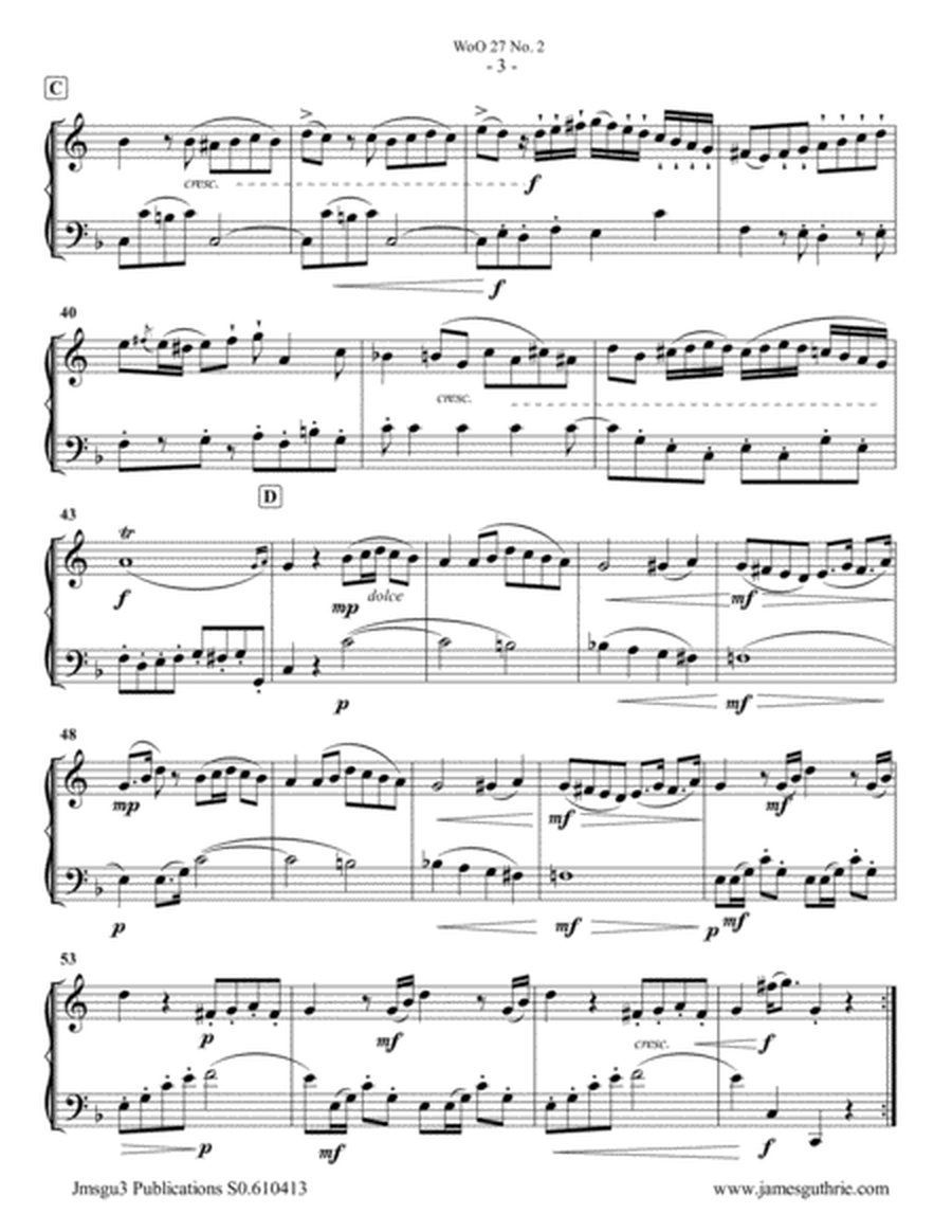 Beethoven: Duet WoO 27 No. 2 for French Horn & Bass Trombone image number null