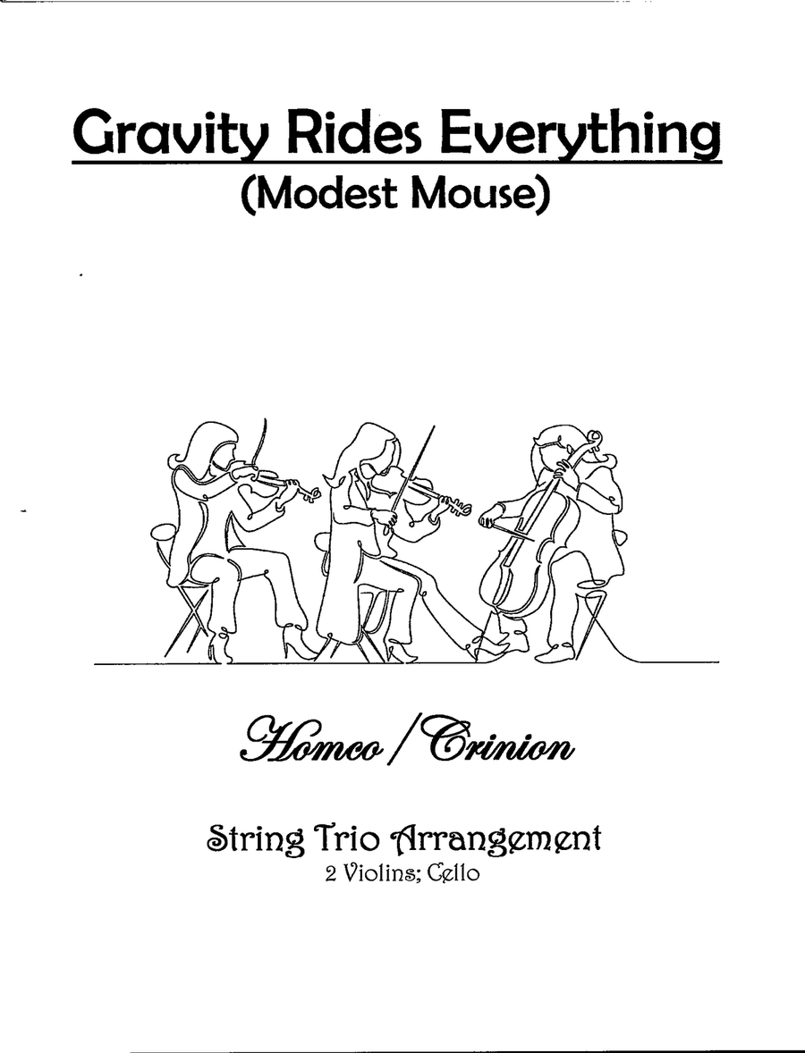 Gravity Rides Everything String Trio scores gallery preview page 1