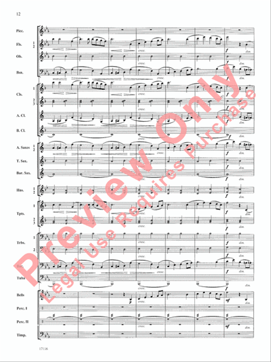 1812 Overture Concert Band scores gallery preview page 13