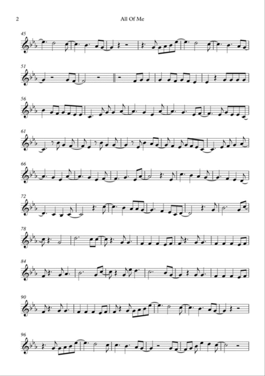 All Of Me Horn Solo scores gallery preview page 2