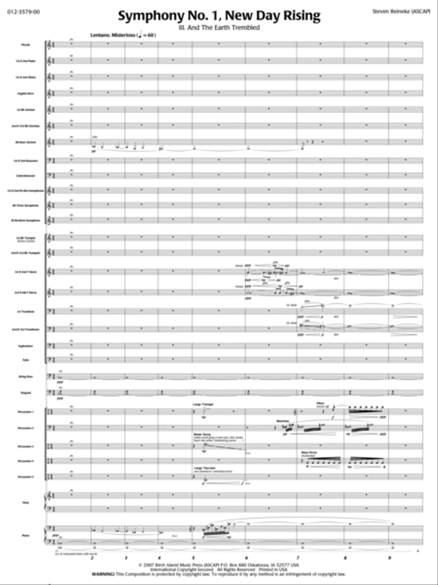 And the Earth Trembled (Symphony 1, New Day Rising, Mvt. III) Concert Band scores gallery preview page 2