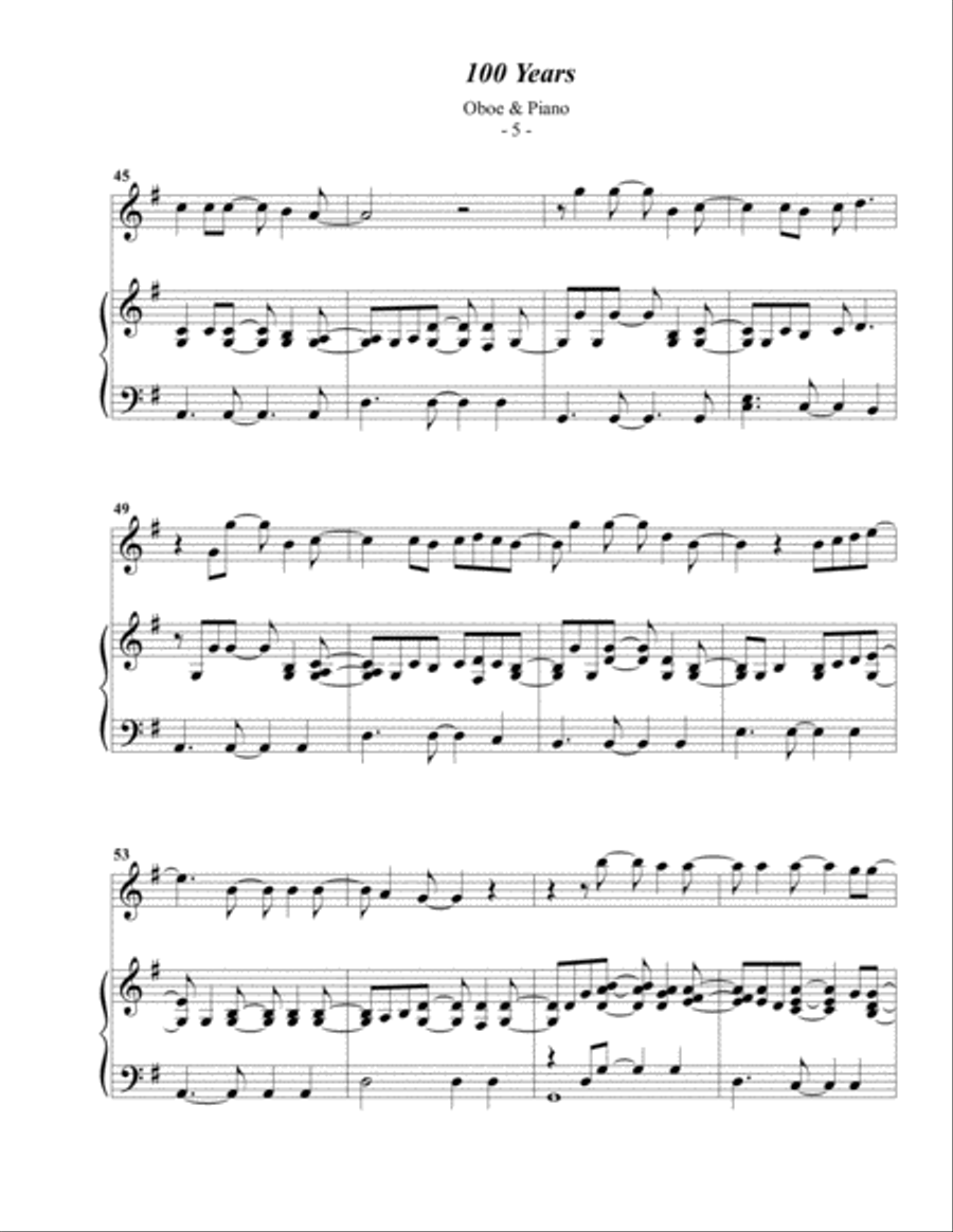 100 Years Piano scores gallery preview page 5