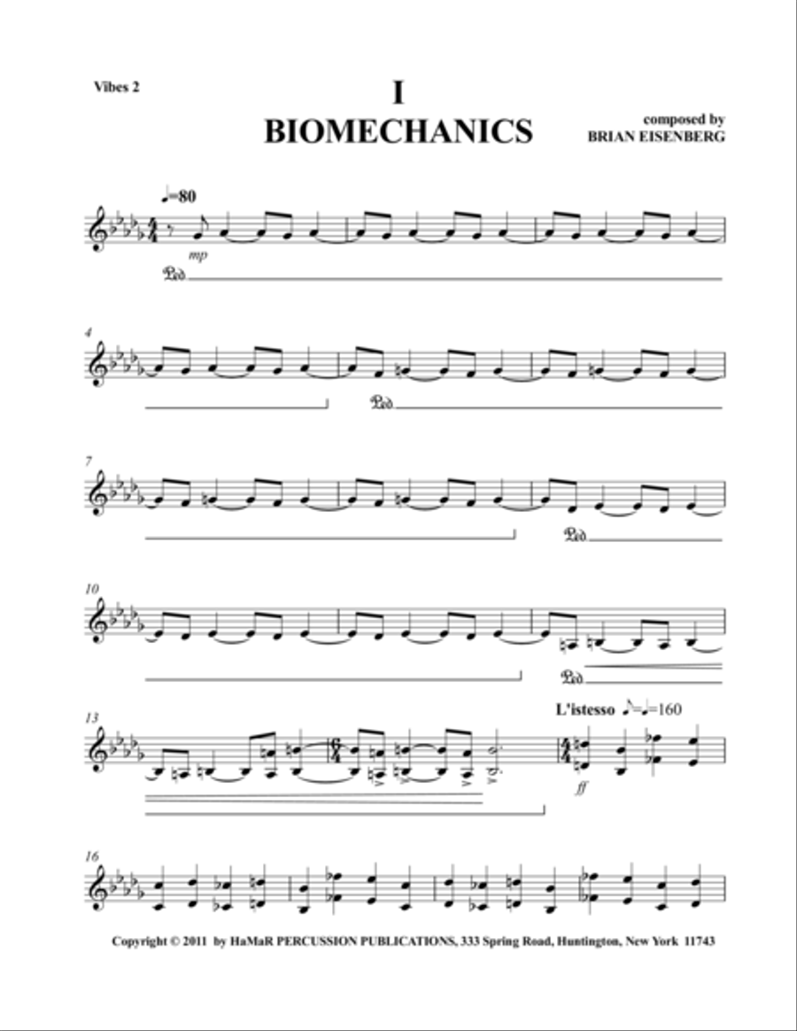 I Biomechanics Marimba scores gallery preview page 1