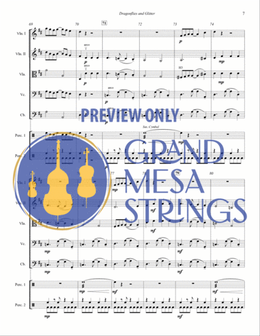 Dragonflies and Glitter String Orchestra scores gallery preview page 8