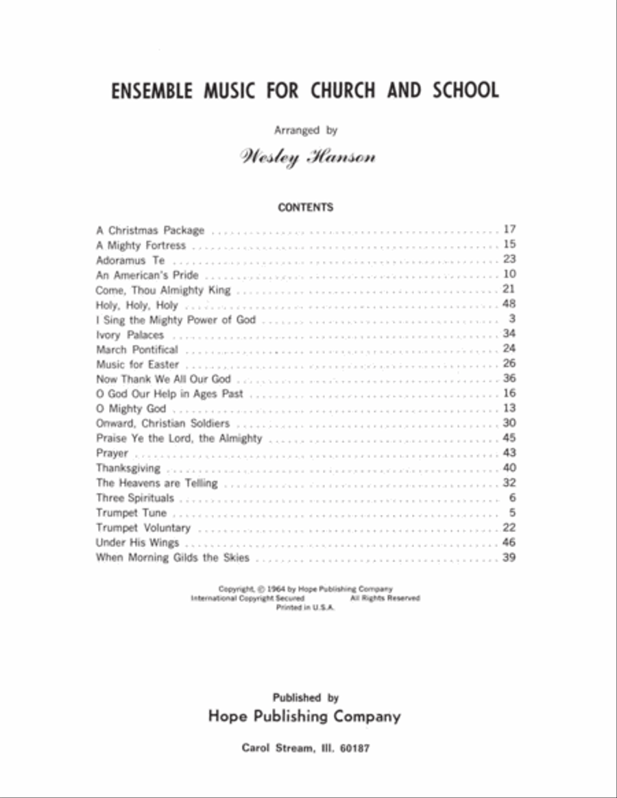 Ensemble Music for Church and School Conductor Score scores gallery preview page 3