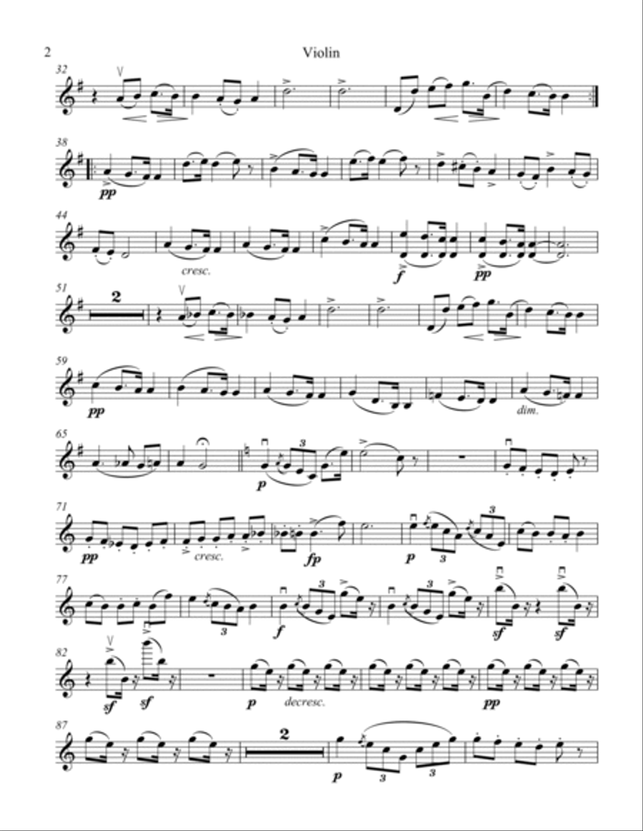 Moments Musicaux I Violin Solo scores gallery preview page 2