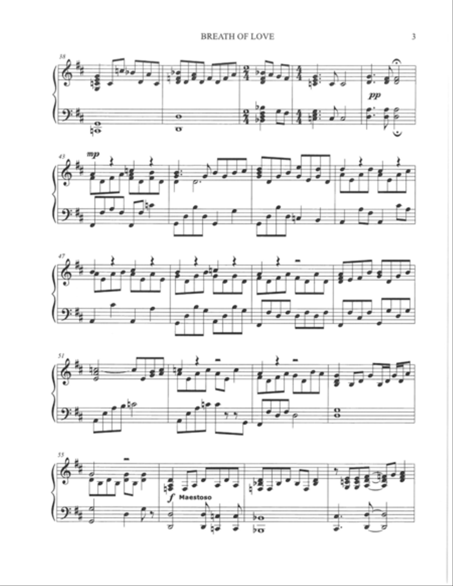Breath of Love Breath of Love Piano Solo scores gallery preview page 3